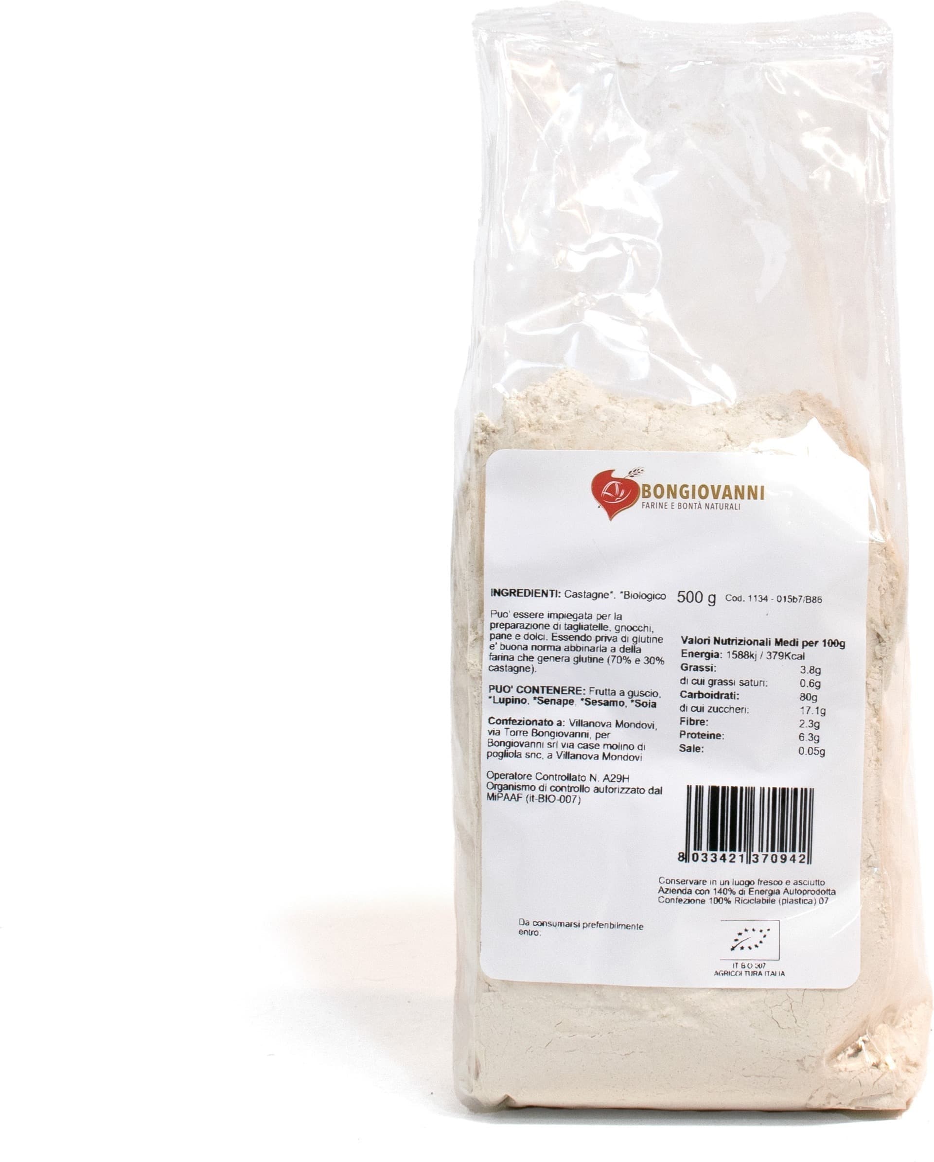 Farina di Castagne 500 g BIO senza glutine