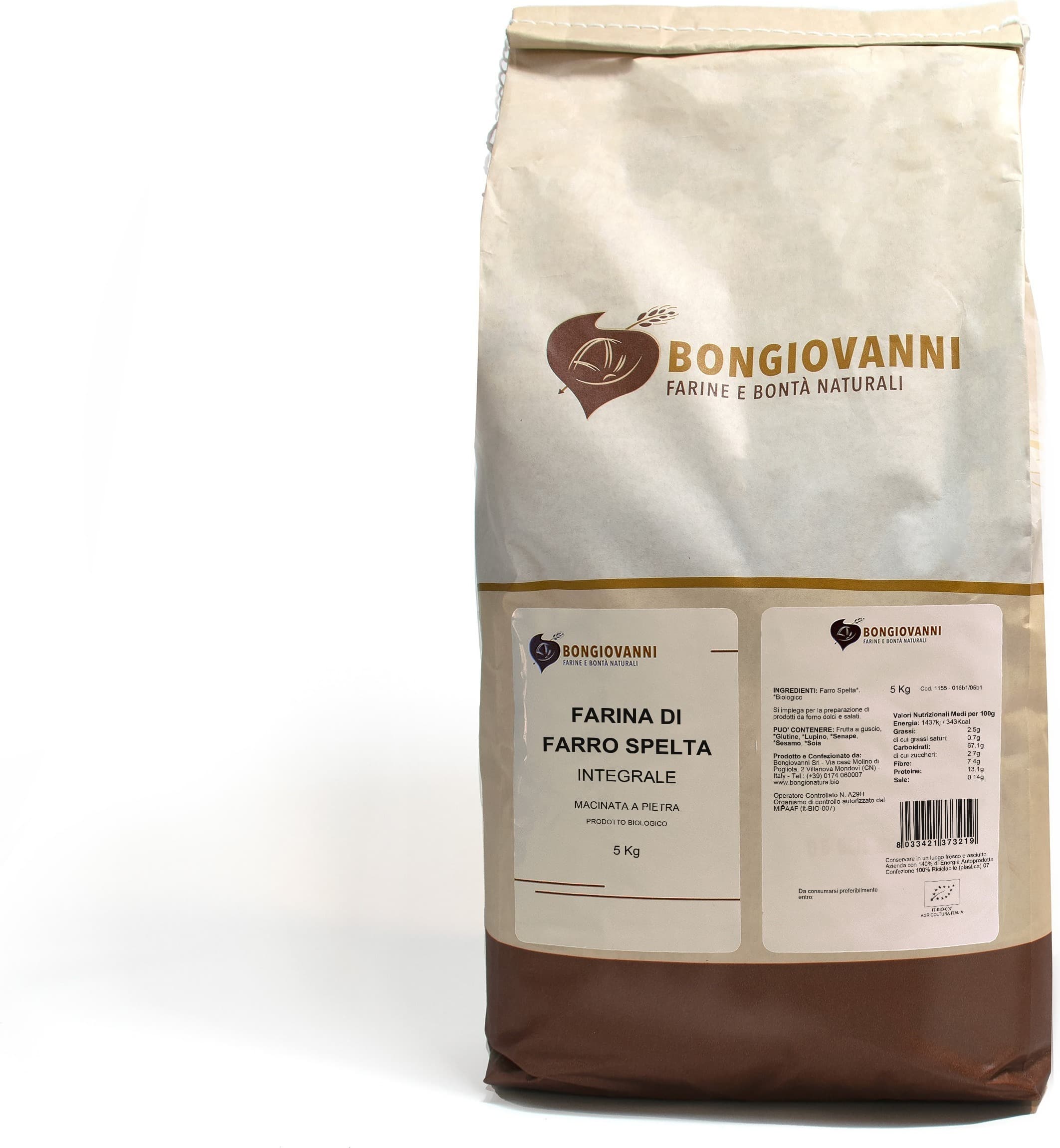 Farina di Farro Spelta Integrale 5Kg BIO