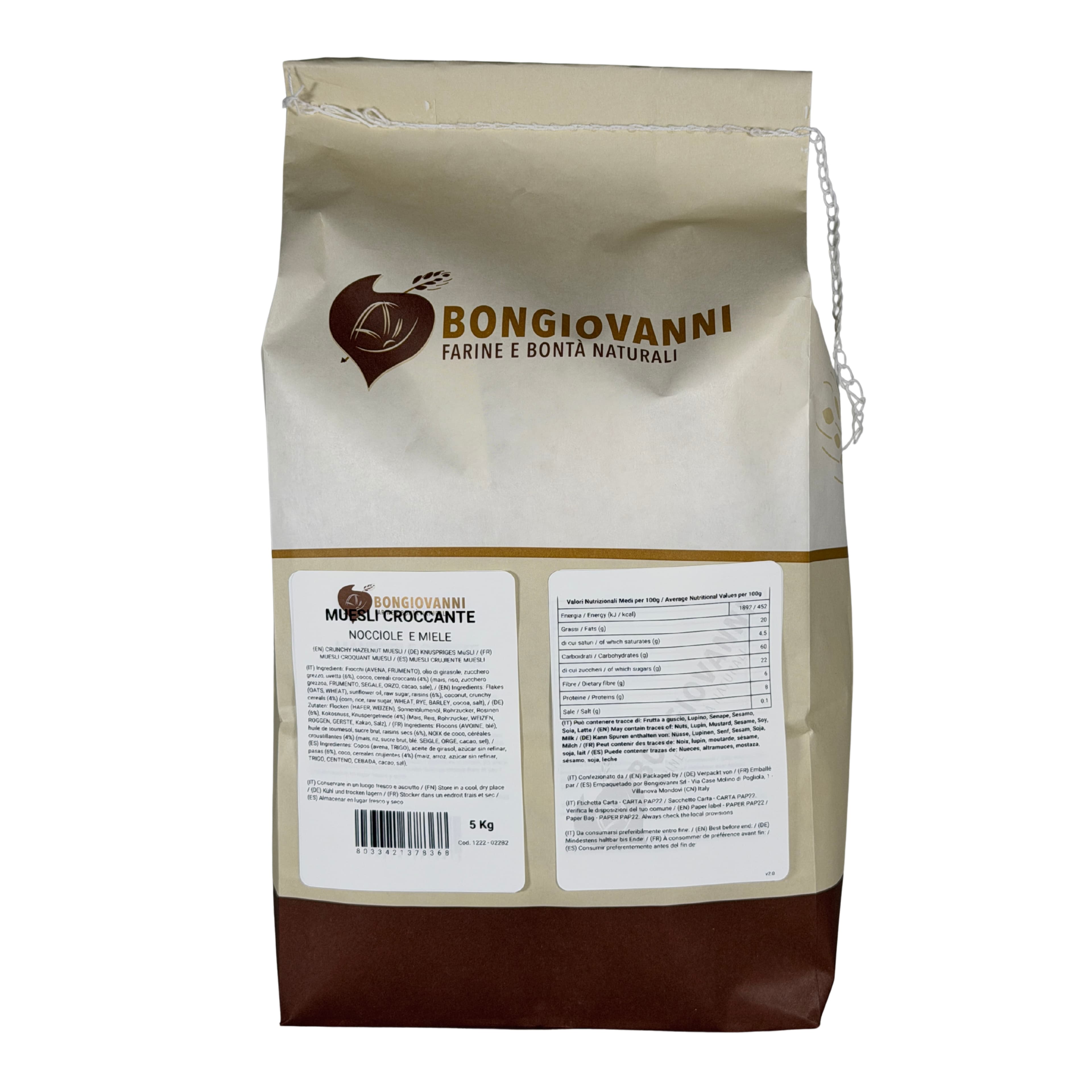 Muesli Croccanti Nocciola e Miele 5Kg
