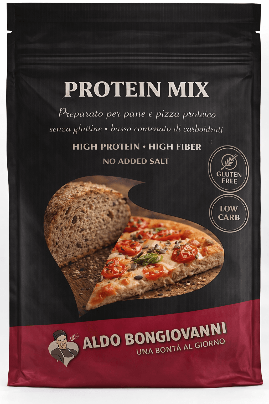 ProteinMix - preparato per pane e pizza proteico senza sale aggiunto - LowCarb 