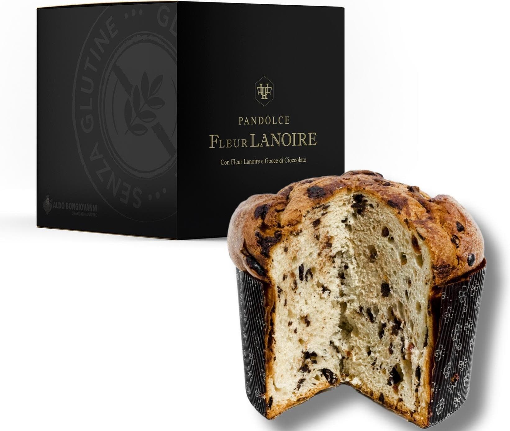Pandolce Senza glutine Fleur Lanoire e Gocce di Cioccolato 400g di ALDO BONGIOVANNI       