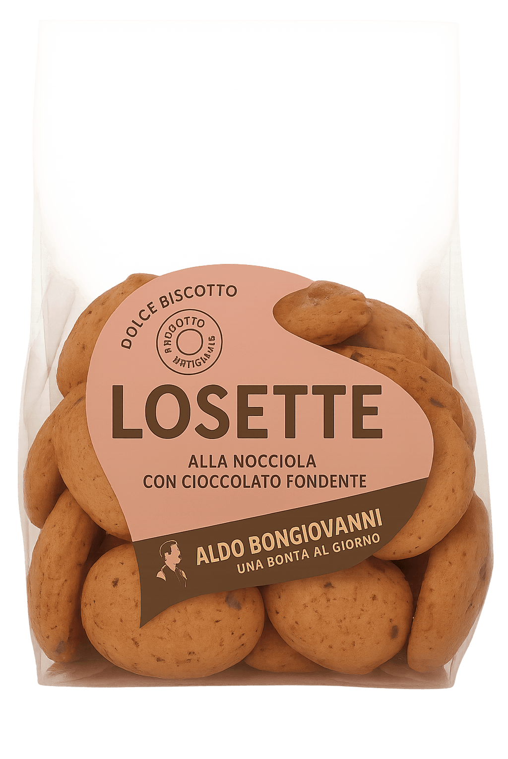 Biscotti Losette alla nocciola con cioccolato fondente 150g Senza glutine