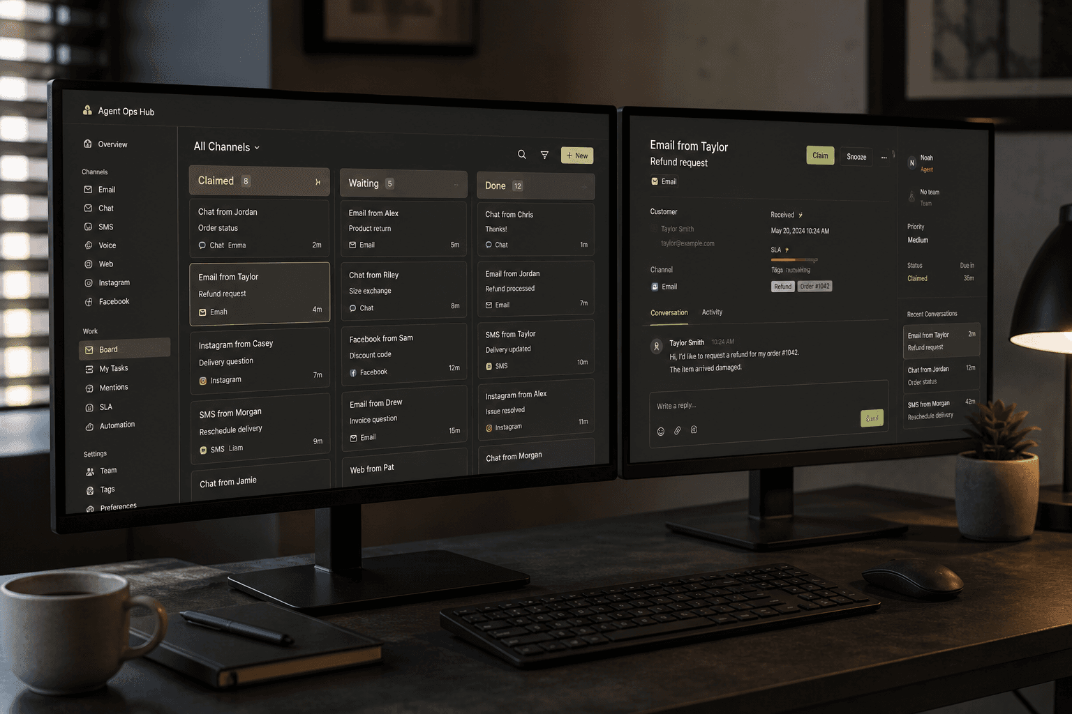 Board operativa Private Agent Hub