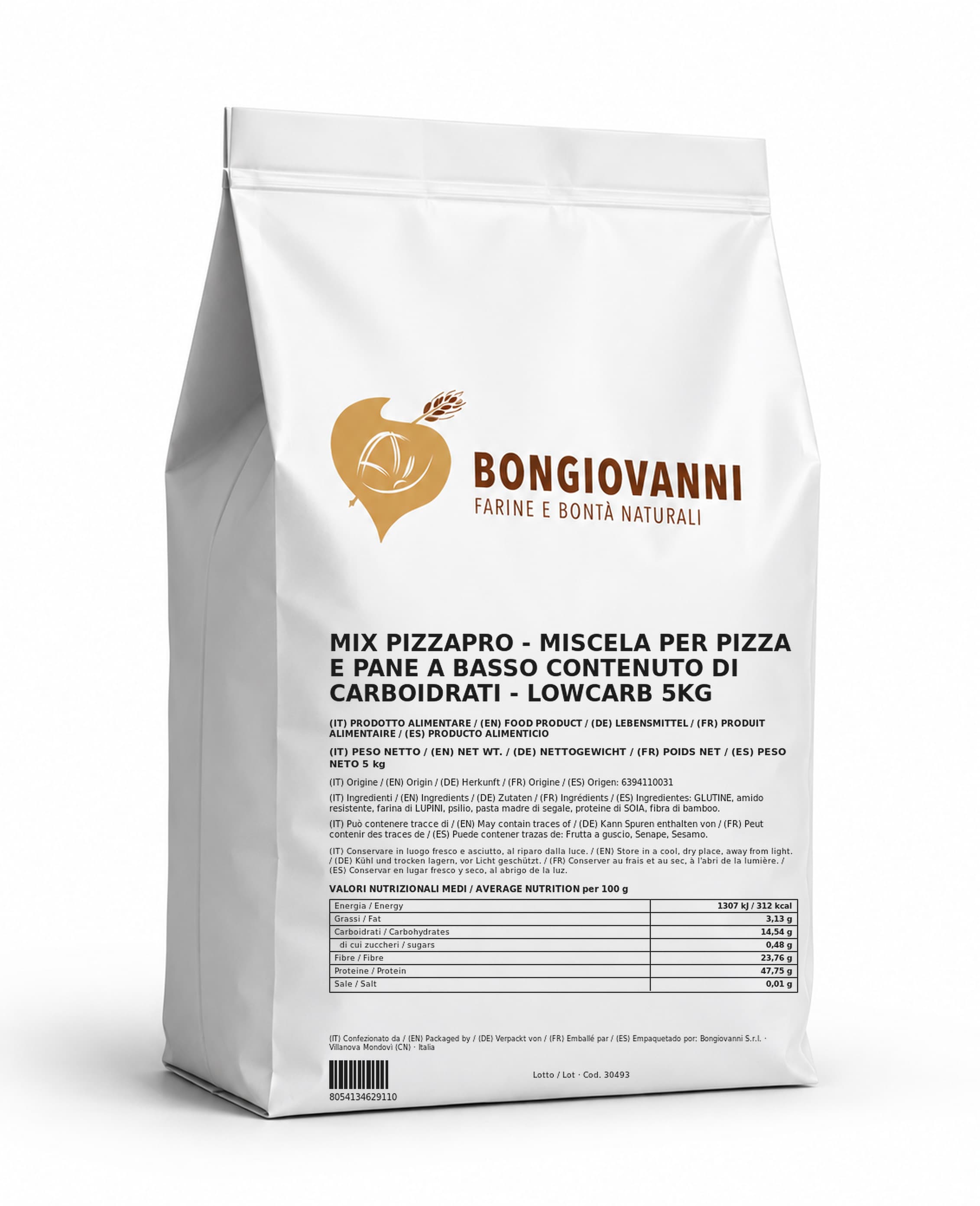 Mix PizzaPro - Miscela per Pizza e Pane a basso contenuto di carboidrati - LowCarb