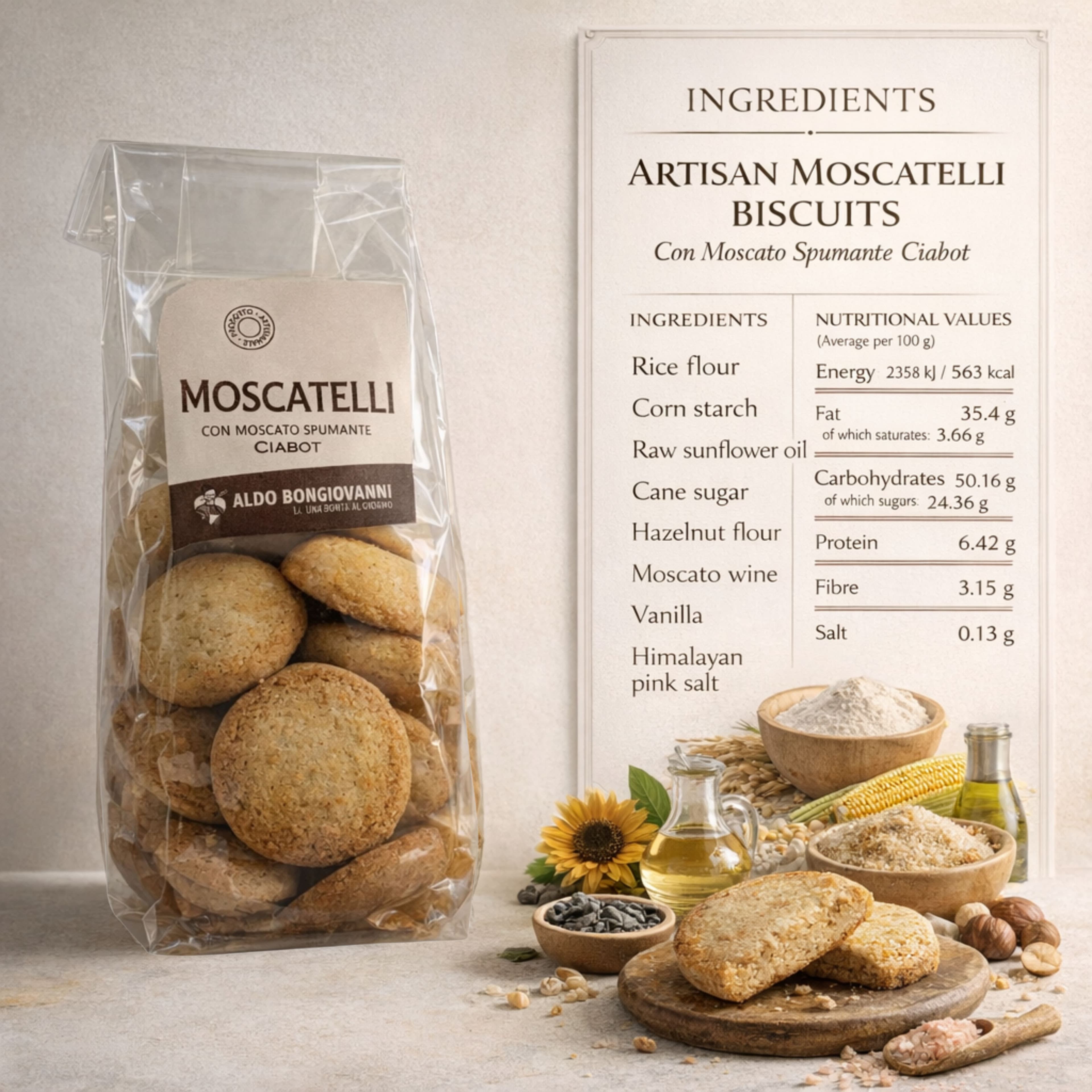Biscotti Moscatelli con Moscato Spumante 150g